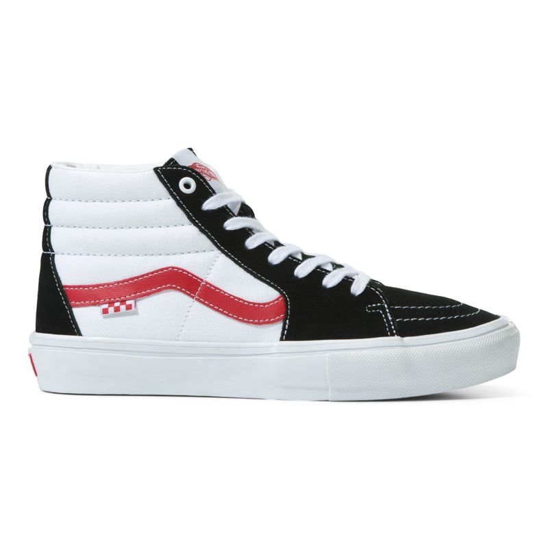 Altos Vans Atléticos Skate Sk8 Hombre Negros Rojos | Mexico-VYG610357