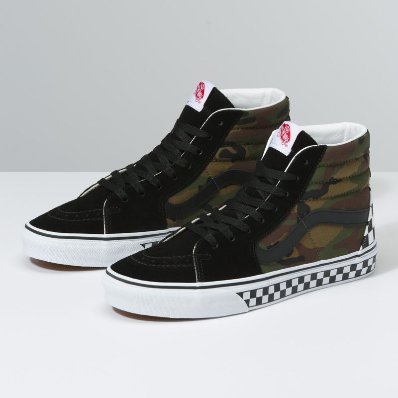 Altos Vans Checkerboard Sk8 Hombre Camuflados | Mexico-POG160892