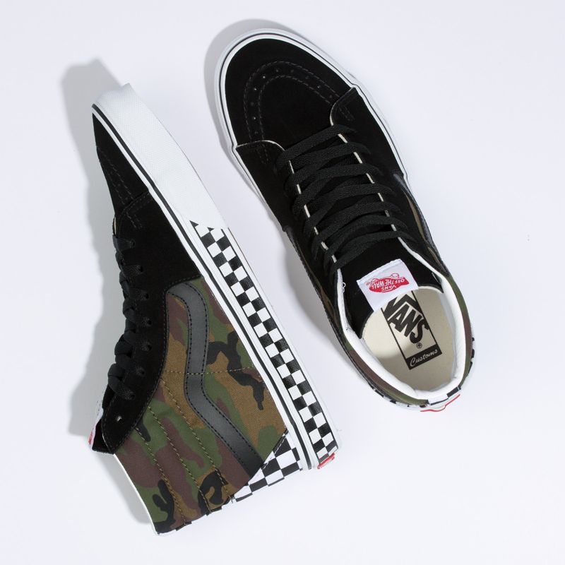 Altos Vans Checkerboard Sk8 Mujer Camuflados | Mexico-PJK435928