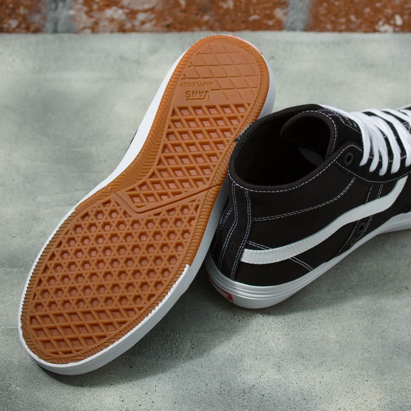 Altos Vans Crockett Hombre Negros Blancos | Mexico-GBH569348