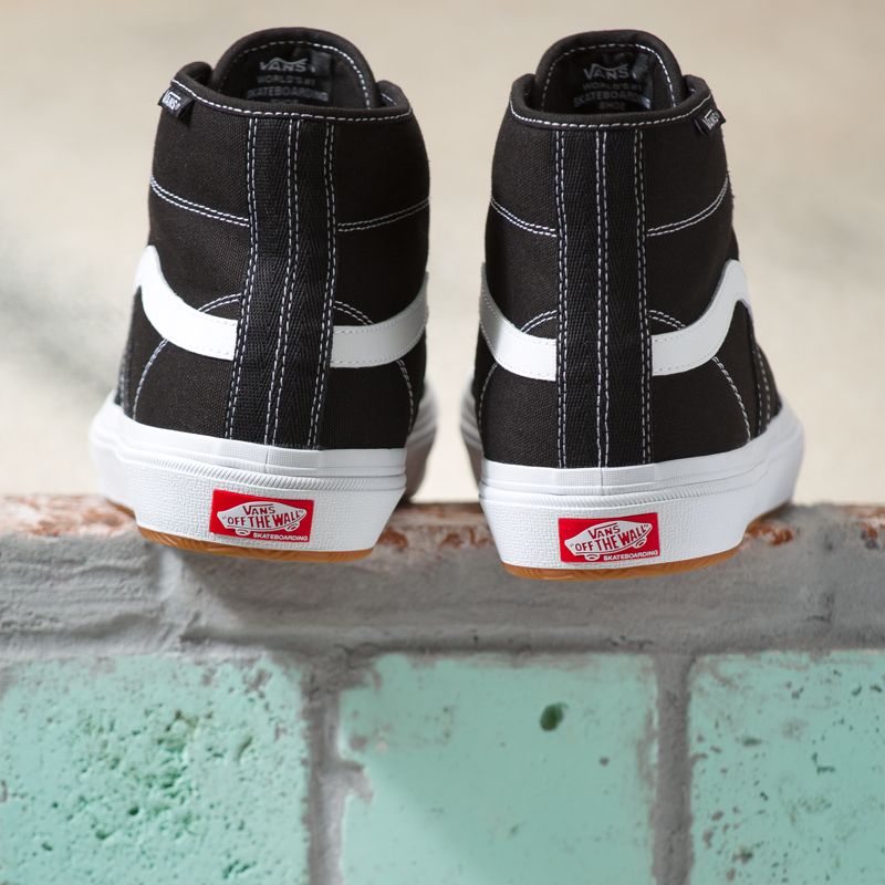 Altos Vans Crockett Hombre Negros Blancos | Mexico-GBH569348