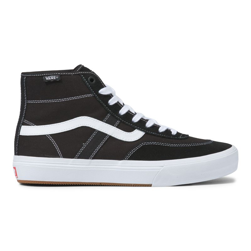 Altos Vans Crockett Hombre Negros Blancos | Mexico-GBH569348