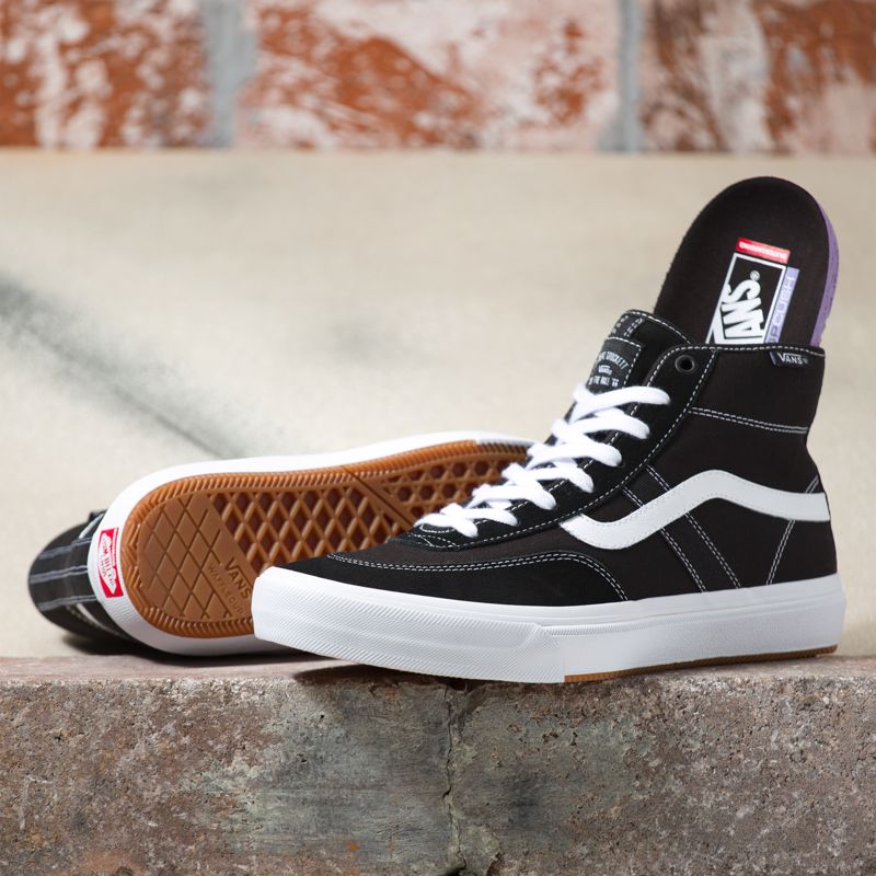 Altos Vans Crockett Mujer Negros Blancos | Mexico-ANH076245