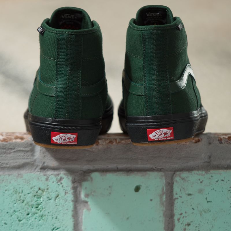 Altos Vans Crockett Mujer Verdes Oscuro Negros | Mexico-LOQ042758