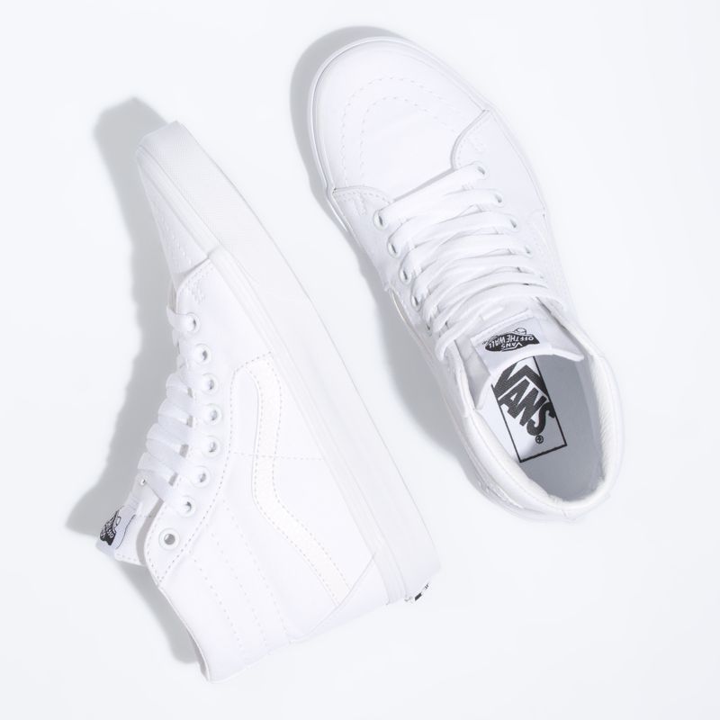 Altos Vans Lona Sk8 Hombre Blancos | Mexico-HUE563209