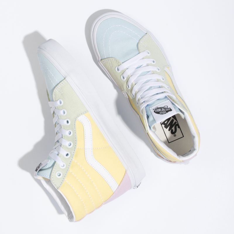 Altos Vans Pastel Block Sk8 Hombre Multicolor Blancos | Mexico-KUN056438