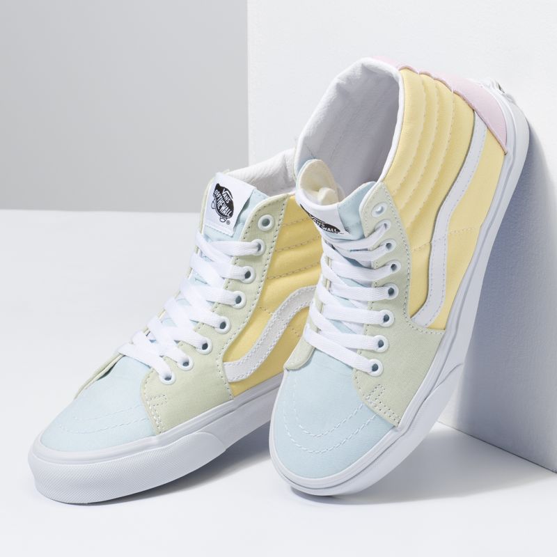 Altos Vans Pastel Block Sk8 Hombre Multicolor Blancos | Mexico-KUN056438