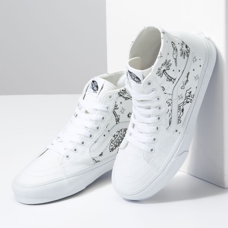 Altos Vans Sk8-Hi Tapered Hombre Blancos | Mexico-XFS043851