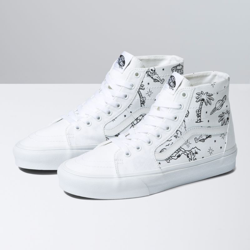 Altos Vans Sk8-Hi Tapered Hombre Blancos | Mexico-XFS043851