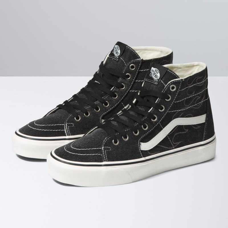 Altos Vans Sk8-Hi Tapered Hombre Negros Blancos | Mexico-TWX734651