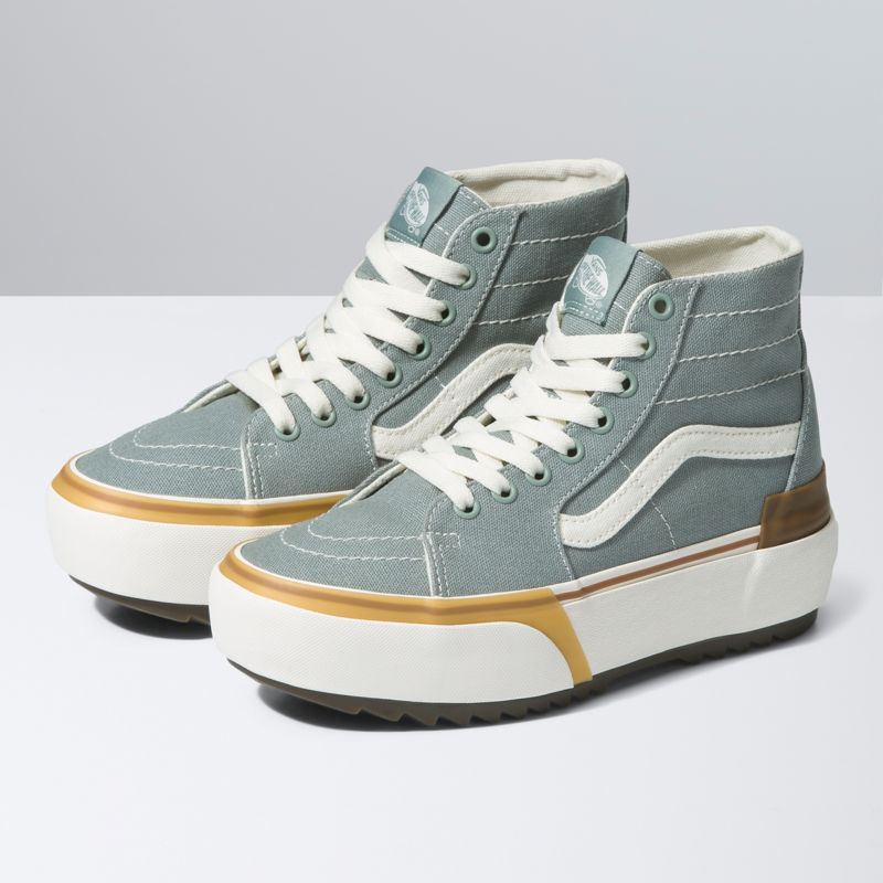 Altos Vans Sk8-Hi Tapered Stacked Mujer Verdes | Mexico-LOR485320