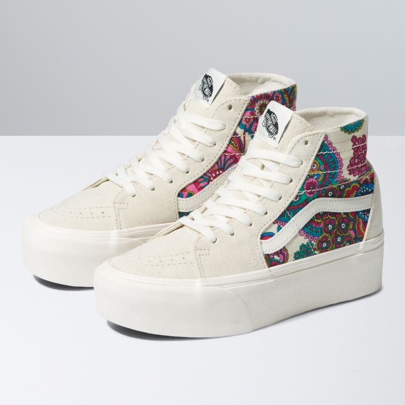 Altos Vans Sk8-Hi Tapered Stackform Hombre Blancos | Mexico-PXV123780