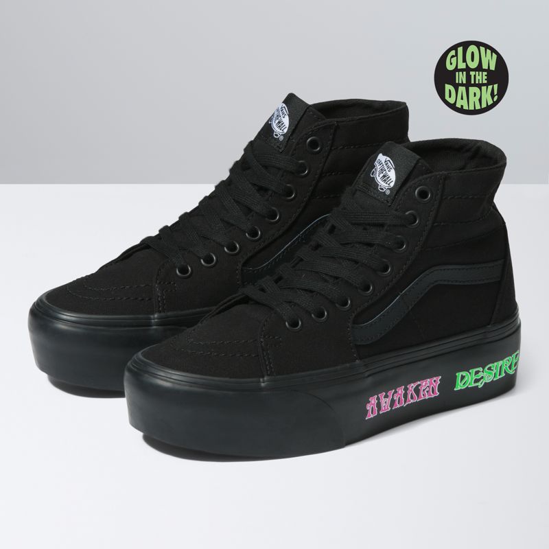 Altos Vans Sk8-Hi Tapered Stackform Hombre Negros | Mexico-ZBW819263