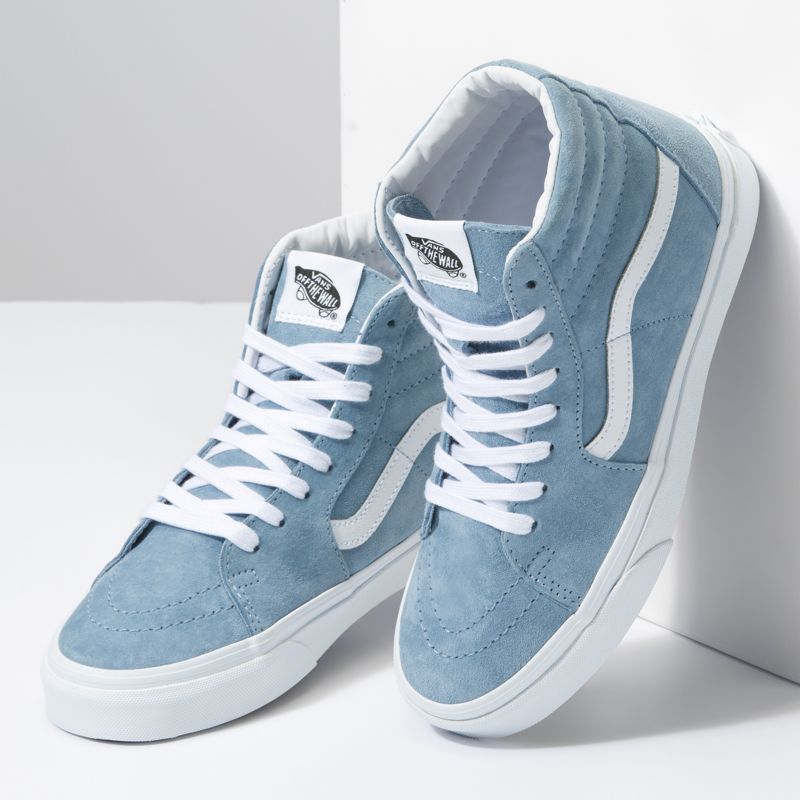 Altos Vans Sk8 Hombre Grises Azules | Mexico-GXZ035927