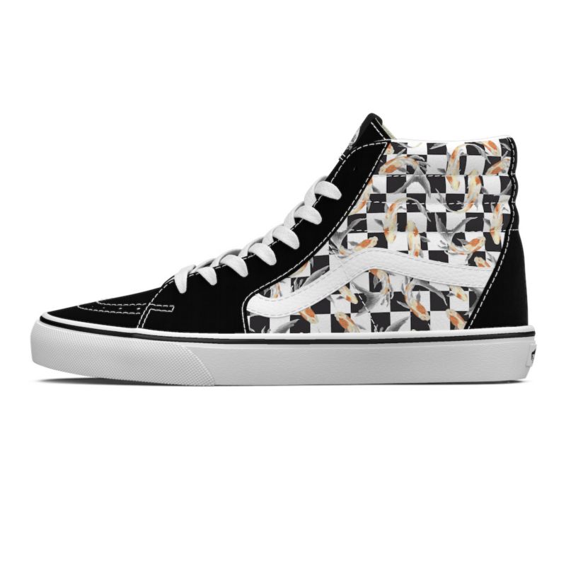 Altos Vans Sk8 Hombre Negros Blancos | Mexico-BMJ463517