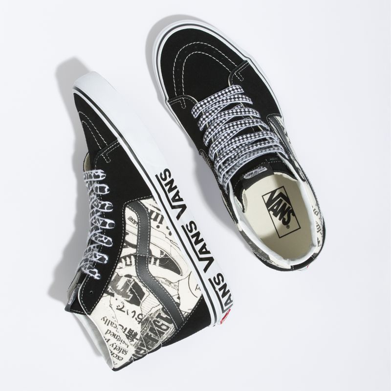 Altos Vans Sk8 Hombre Negros Blancos | Mexico-OZY128096