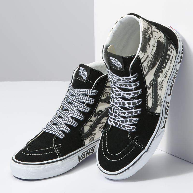 Altos Vans Sk8 Hombre Negros Blancos | Mexico-OZY128096