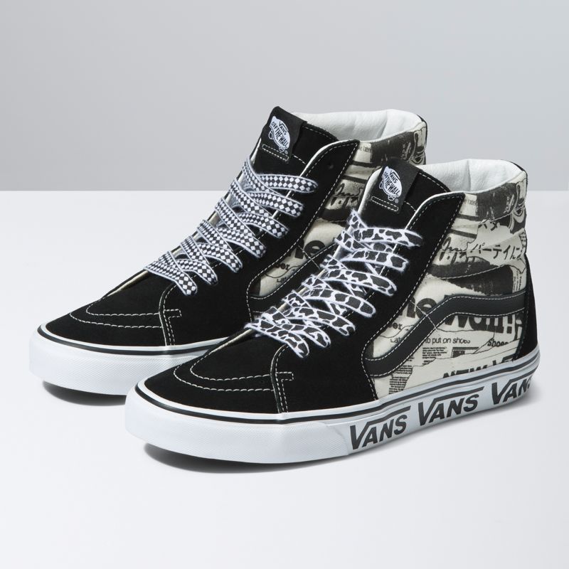 Altos Vans Sk8 Hombre Negros Blancos | Mexico-OZY128096