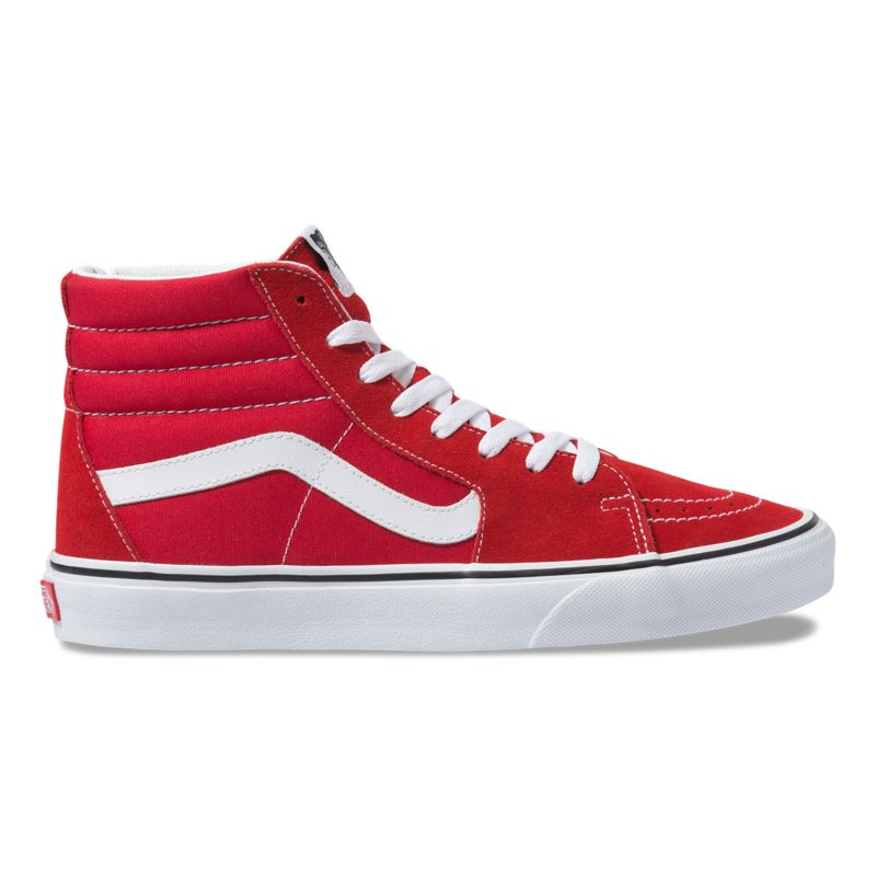 Altos Vans Sk8 Hombre Rojos Blancos | Mexico-WRI470356