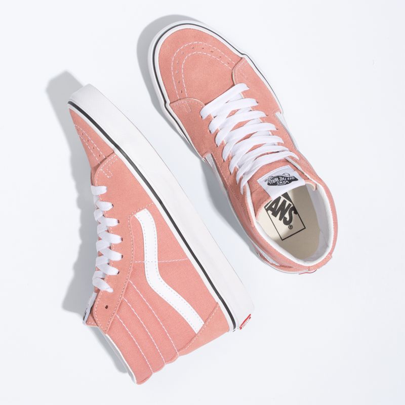 Altos Vans Sk8 Hombre Rosas Blancos | Mexico-VUW796381