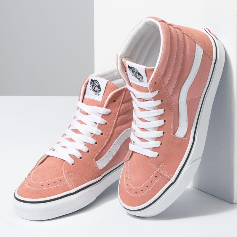 Altos Vans Sk8 Hombre Rosas Blancos | Mexico-VUW796381