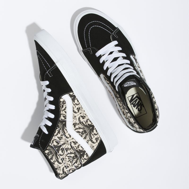 Altos Vans Sk8 Mujer Negros Blancos | Mexico-GXY589470