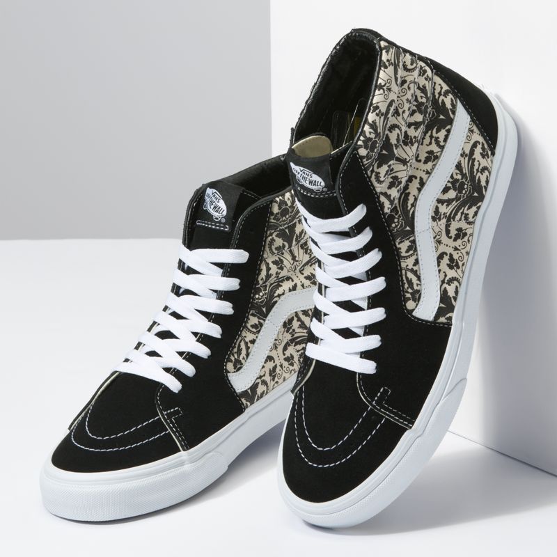 Altos Vans Sk8 Mujer Negros Blancos | Mexico-GXY589470