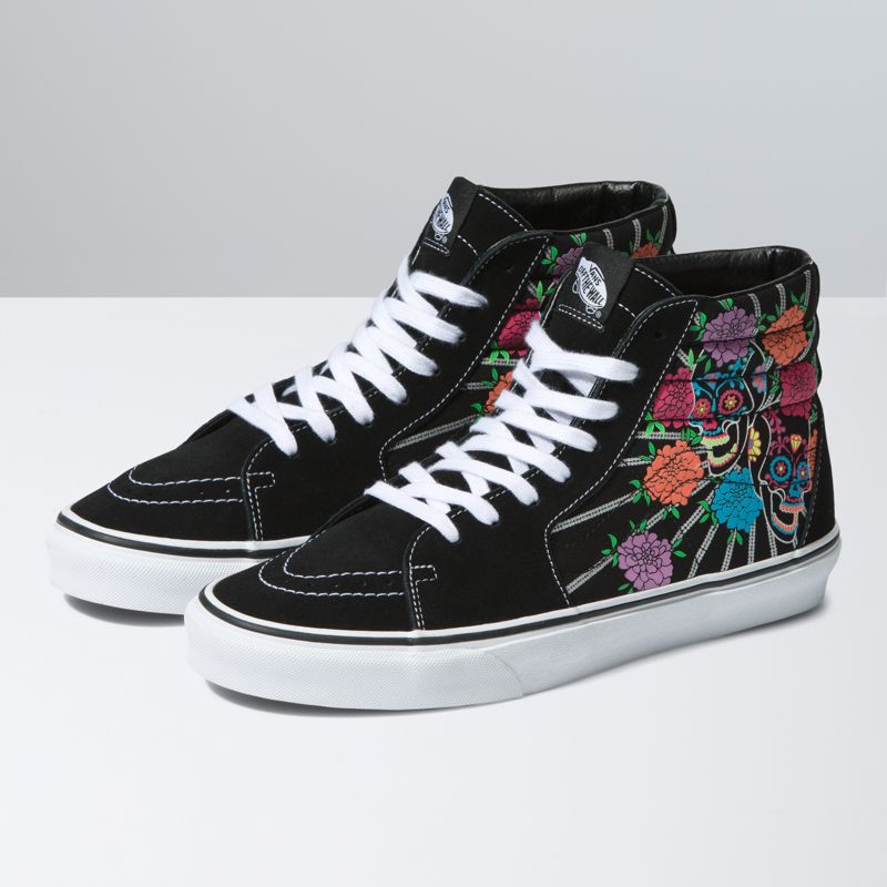 Altos Vans Sk8 Mujer Negros Blancos | Mexico-PXO876045