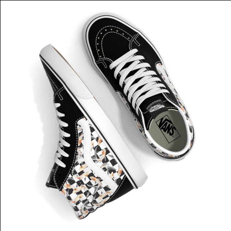 Altos Vans Sk8 Mujer Negros Blancos | Mexico-RWV127836