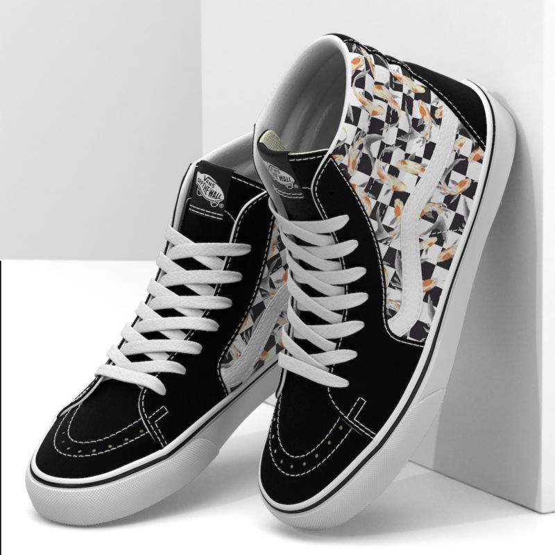 Altos Vans Sk8 Mujer Negros Blancos | Mexico-RWV127836