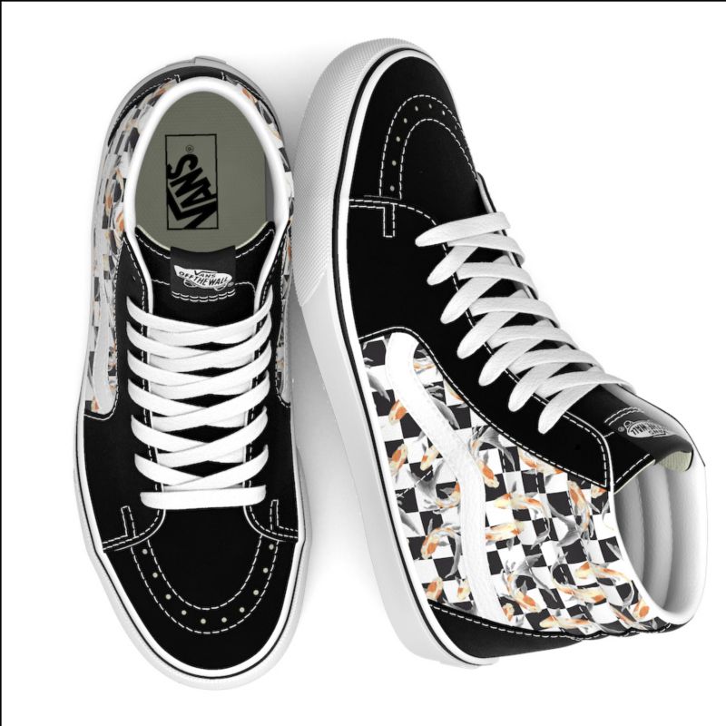 Altos Vans Sk8 Mujer Negros Blancos | Mexico-RWV127836