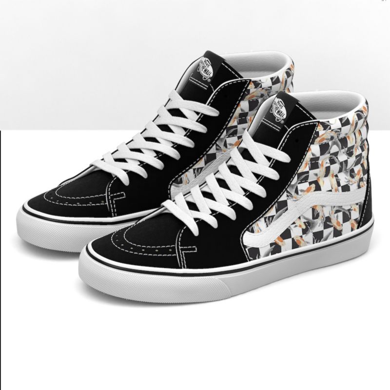 Altos Vans Sk8 Mujer Negros Blancos | Mexico-RWV127836