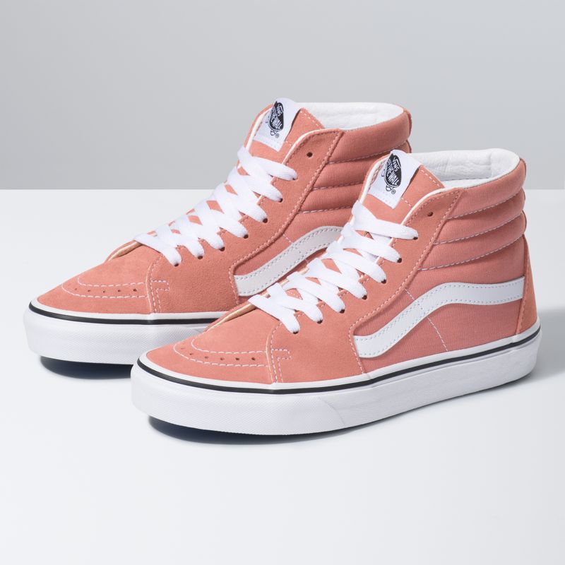 Altos Vans Sk8 Mujer Rosas Blancos | Mexico-ZDC623948