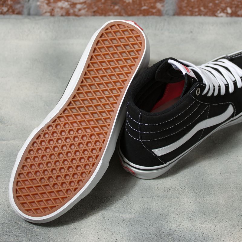 Altos Vans Skate Sk8 Hombre Negros Blancos | Mexico-UMI705324