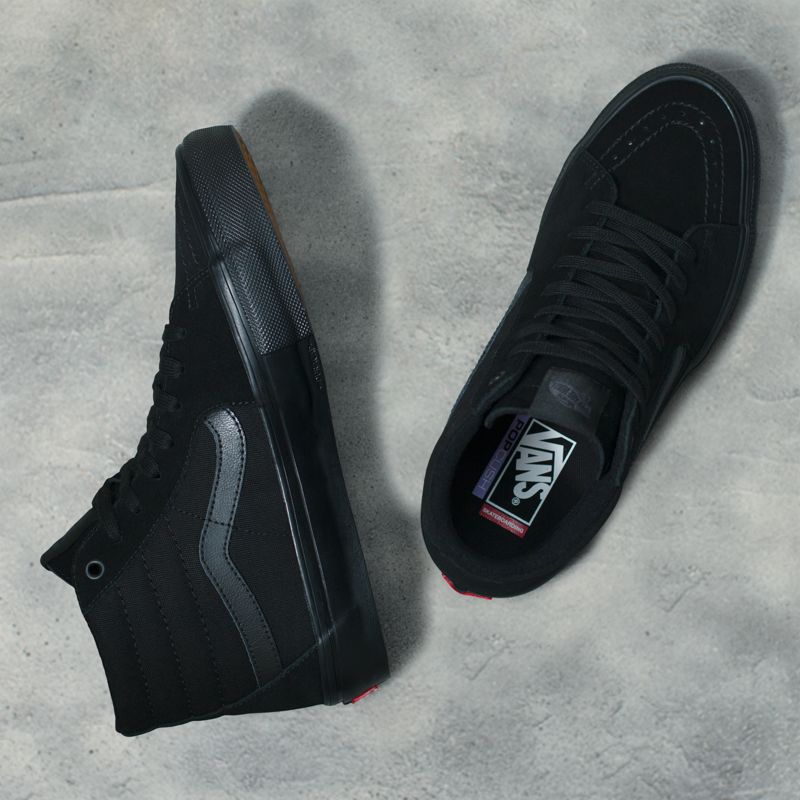 Altos Vans Skate Sk8 Hombre Negros | Mexico-ETO023561