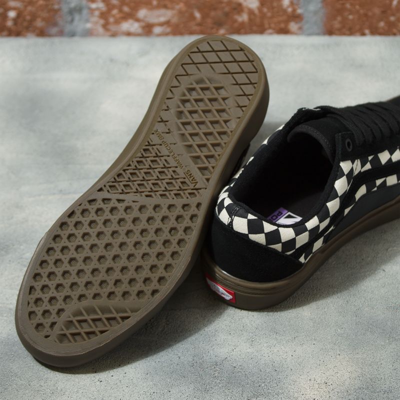 BMX Vans Checkerboard BMX Old Skool Mujer Negros | Mexico-SOR248135