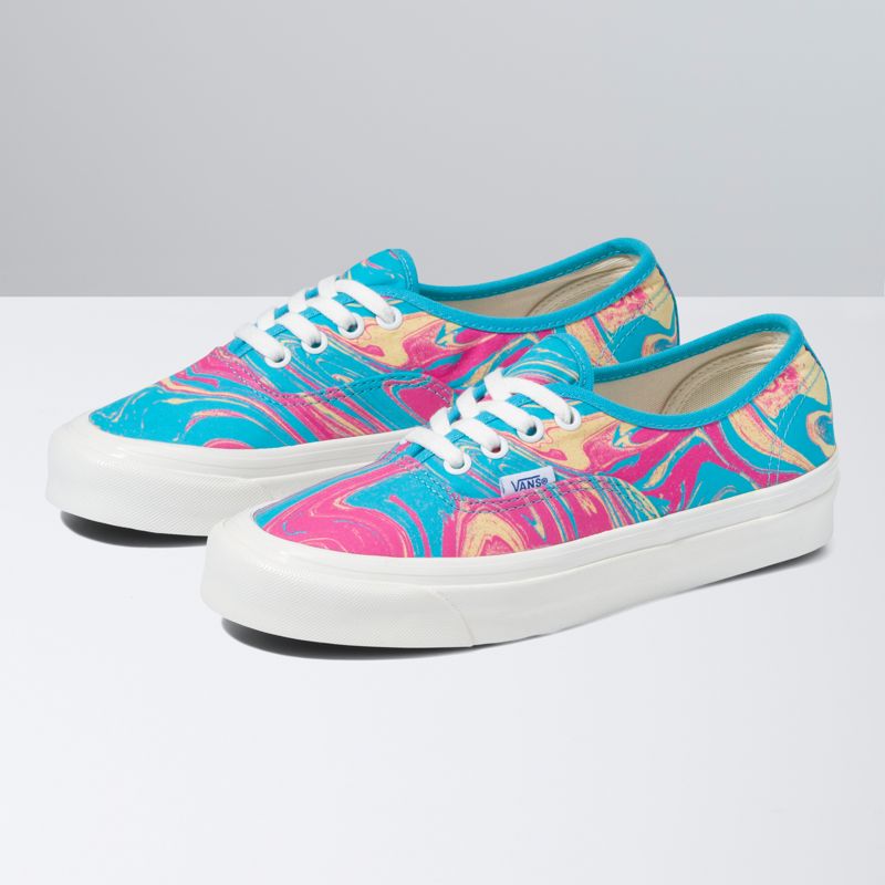 Bajos Vans Anaheim Factory Authentic 44 DX Hombre Rosas Azules | Mexico-NUR560749