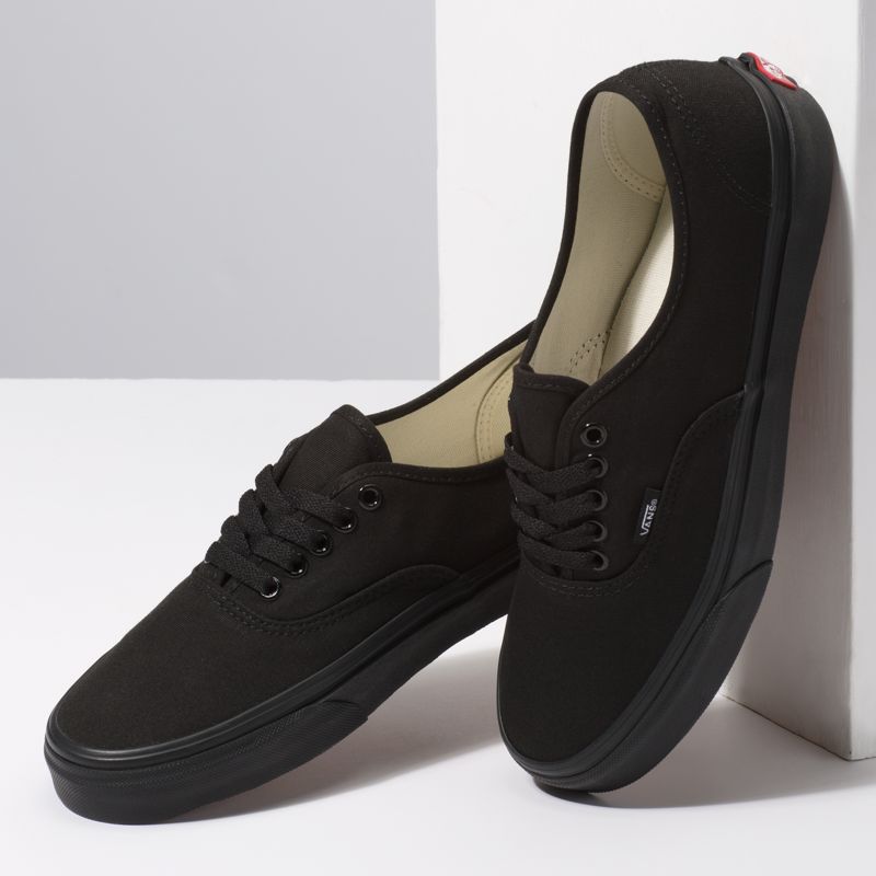 Bajos Vans Authentic Anchos Hombre Negros | Mexico-ADE082564