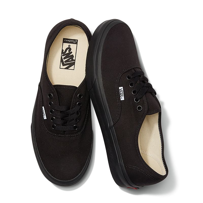 Bajos Vans Authentic Anchos Hombre Negros | Mexico-MAD536178