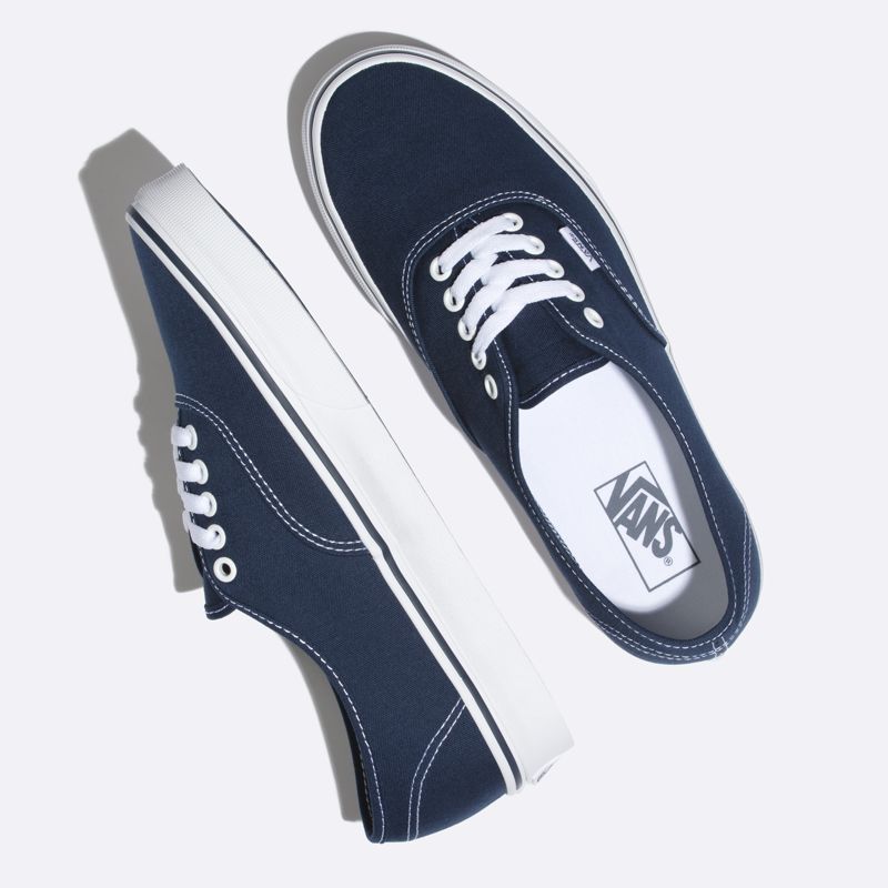 Bajos Vans Authentic Hombre Azules Blancos | Mexico-EUT349265