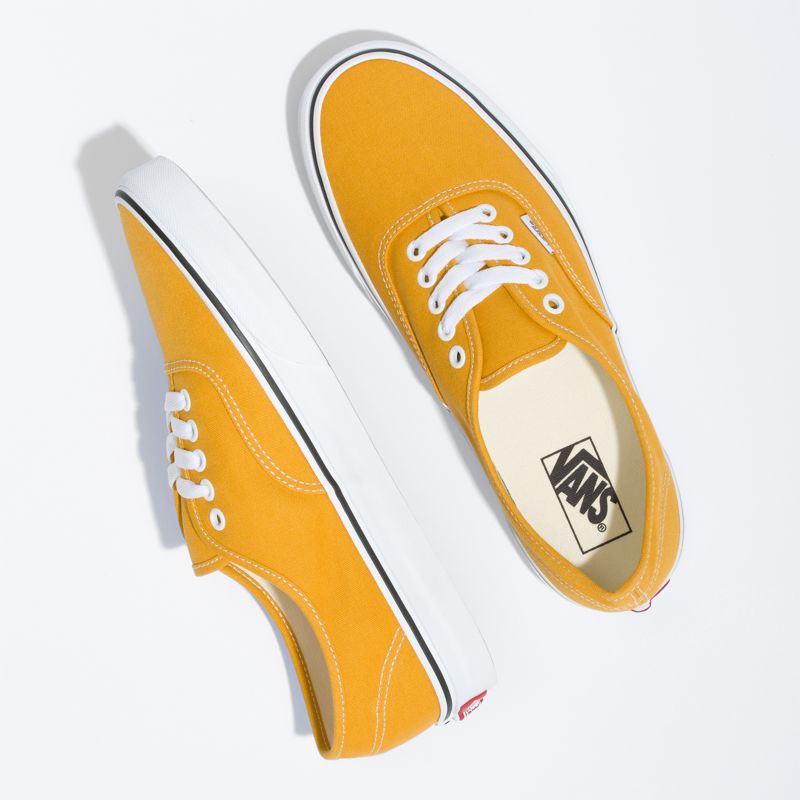 Bajos Vans Authentic Hombre Dorados Amarillos | Mexico-OGD736124