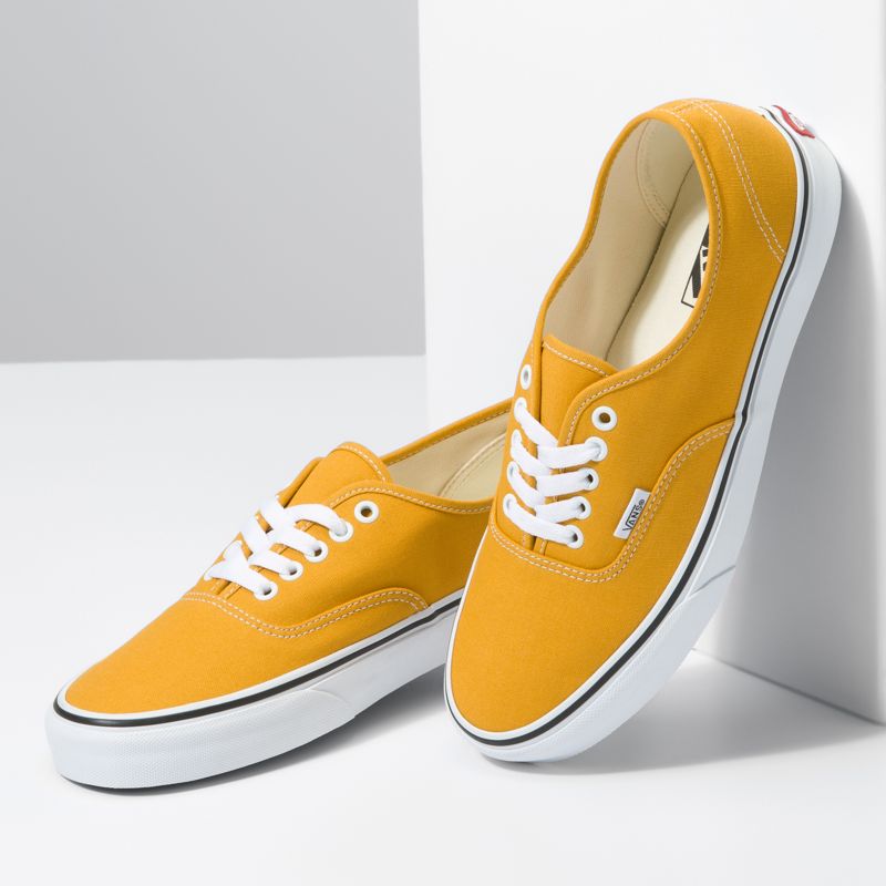 Bajos Vans Authentic Hombre Dorados Amarillos | Mexico-OGD736124