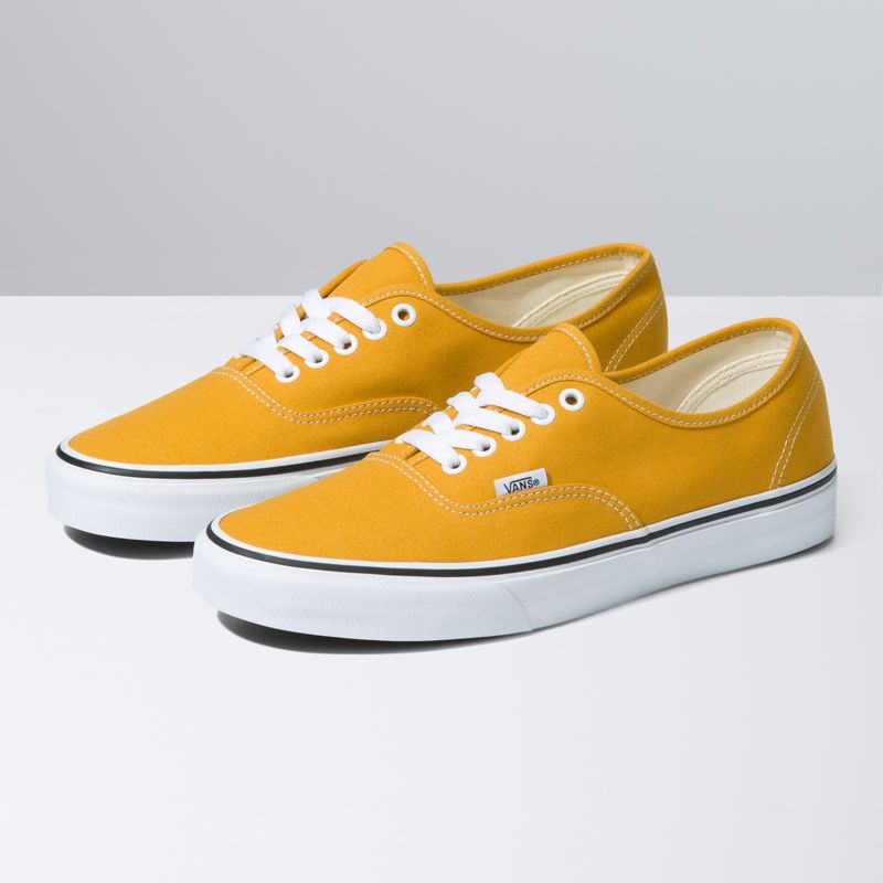 Bajos Vans Authentic Hombre Dorados Amarillos | Mexico-OGD736124