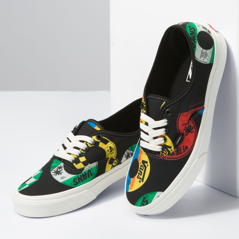 Bajos Vans Authentic Hombre Negros Multicolor | Mexico-GNE490127