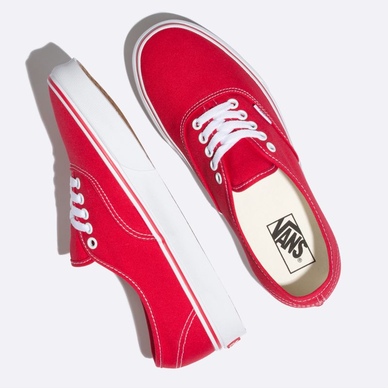 Bajos Vans Authentic Hombre Rojos | Mexico-UQR907621