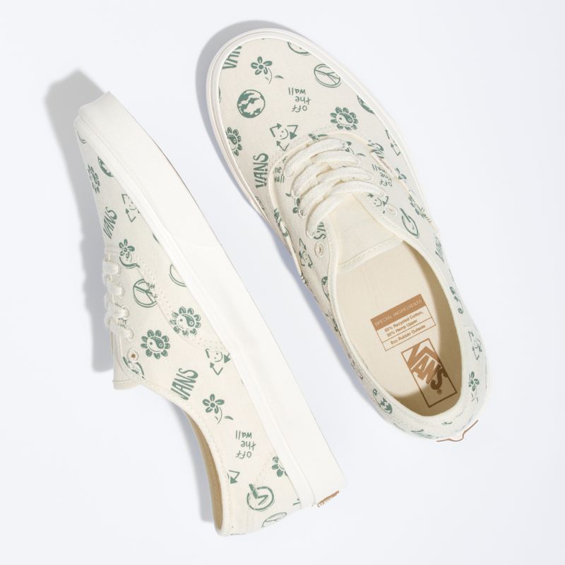 Bajos Vans Authentic Mujer Blancos | Mexico-DIE856243