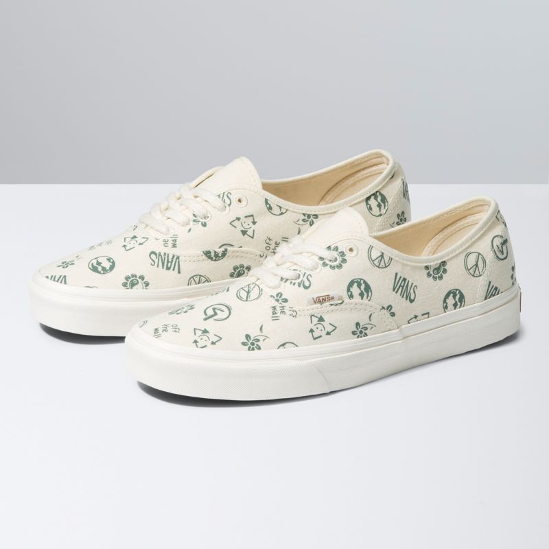 Bajos Vans Authentic Mujer Blancos | Mexico-DIE856243