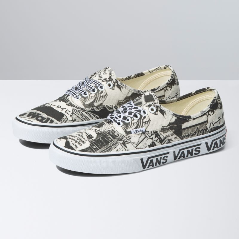 Bajos Vans Authentic Mujer Negros Blancos | Mexico-HKC143596