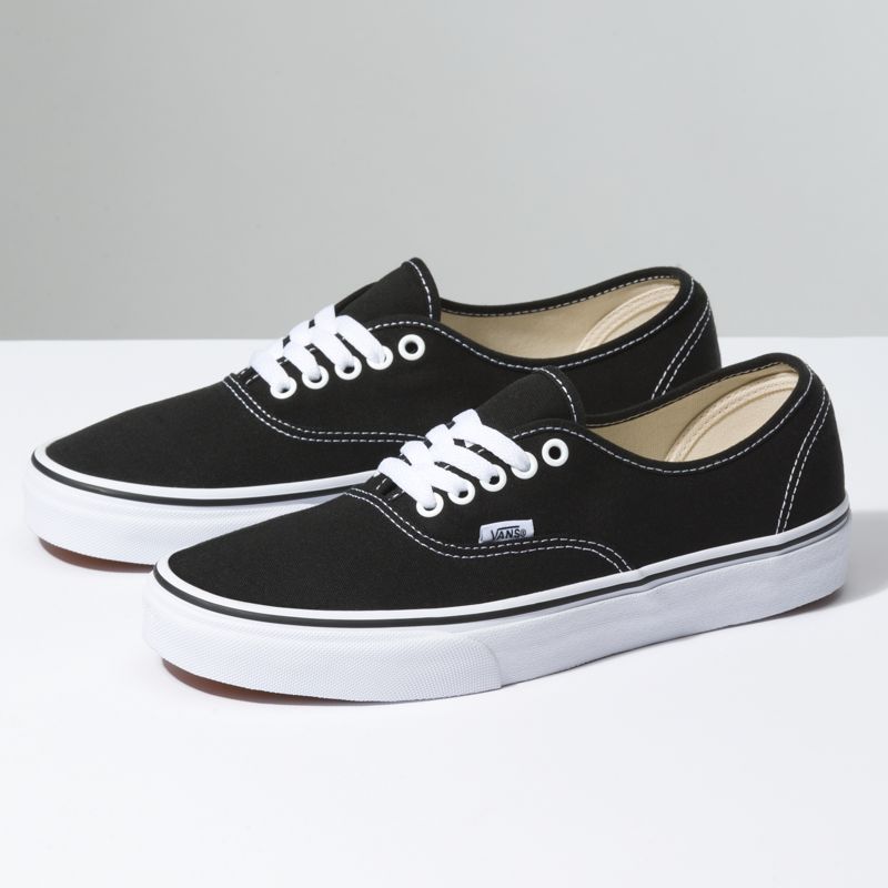 Bajos Vans Authentic Mujer Negros | Mexico-EVG195076