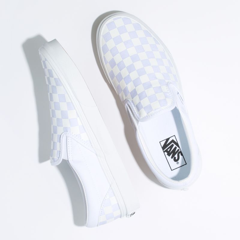 Bajos Vans Checkerboard Hombre Blancos | Mexico-KCG687450